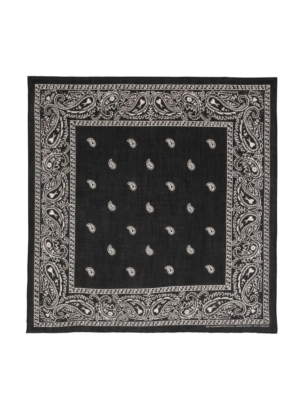 

AMI Paris paisley print scarf - Black