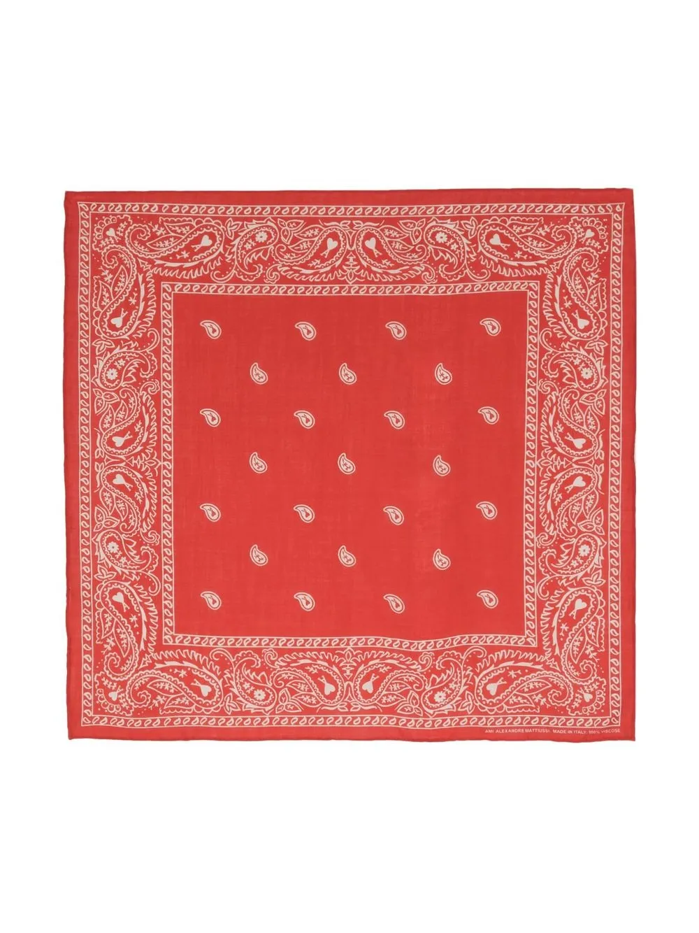 

AMI Paris paisley-print scarf - Red