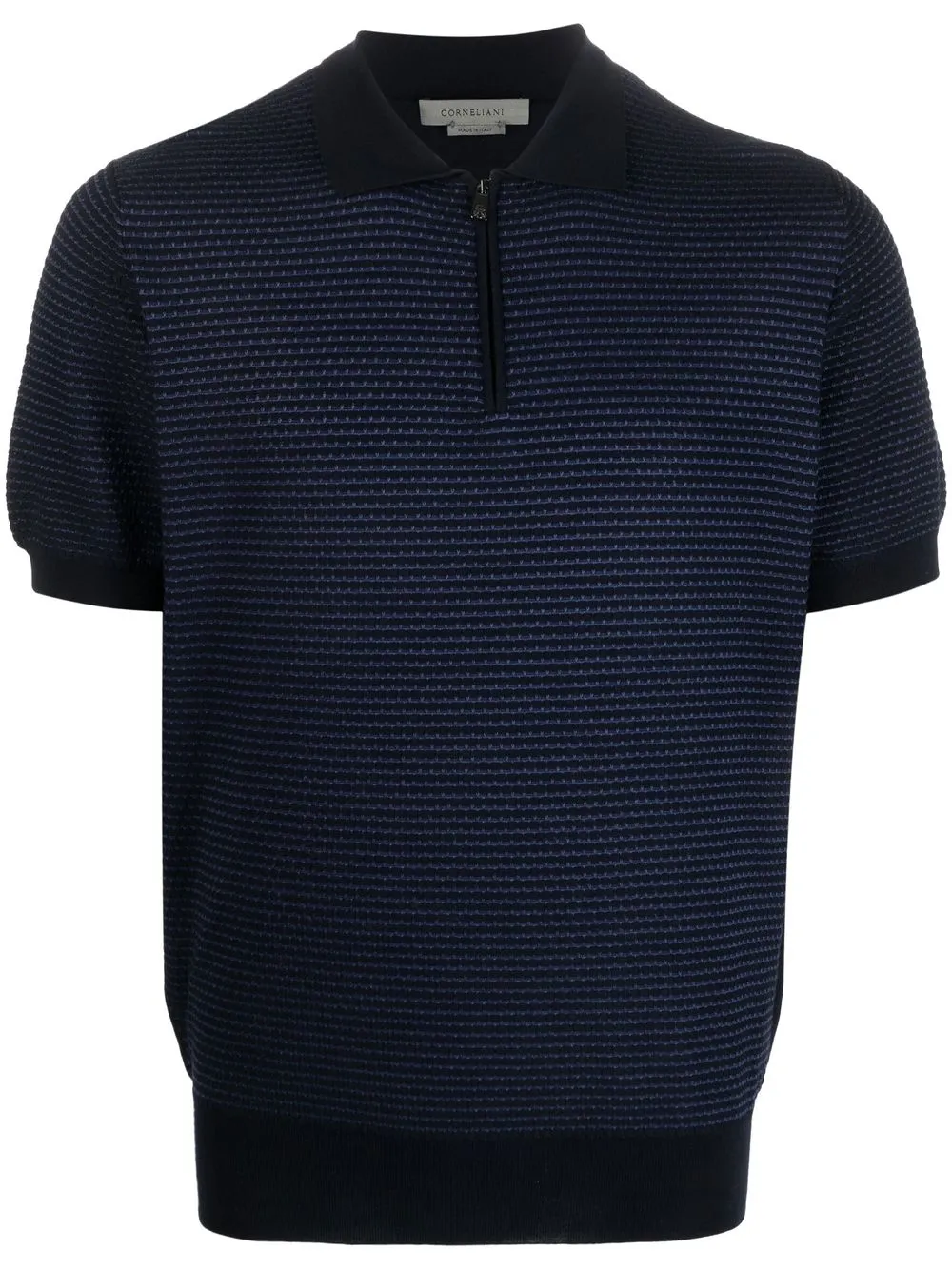 

Corneliani zip-up polo shirt - Blue