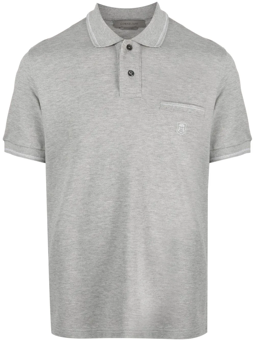 

Corneliani embroidered-logo polo shirt - Grey