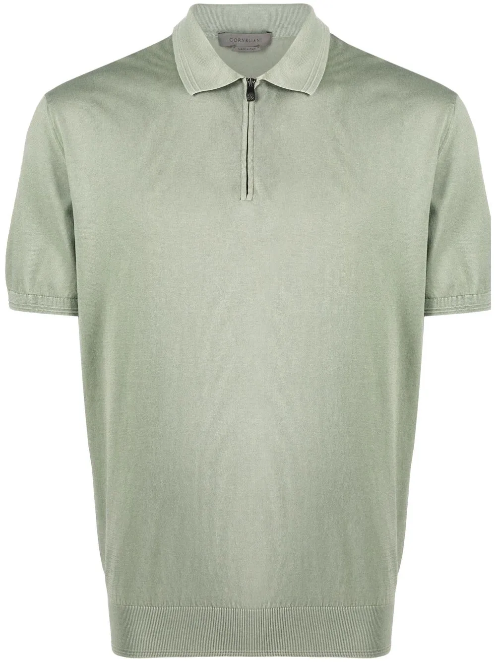 Shop Corneliani Cotton Polo Shirt In Grün