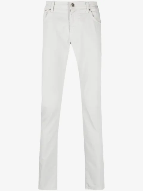 Corneliani skinny-byxor med låg midja