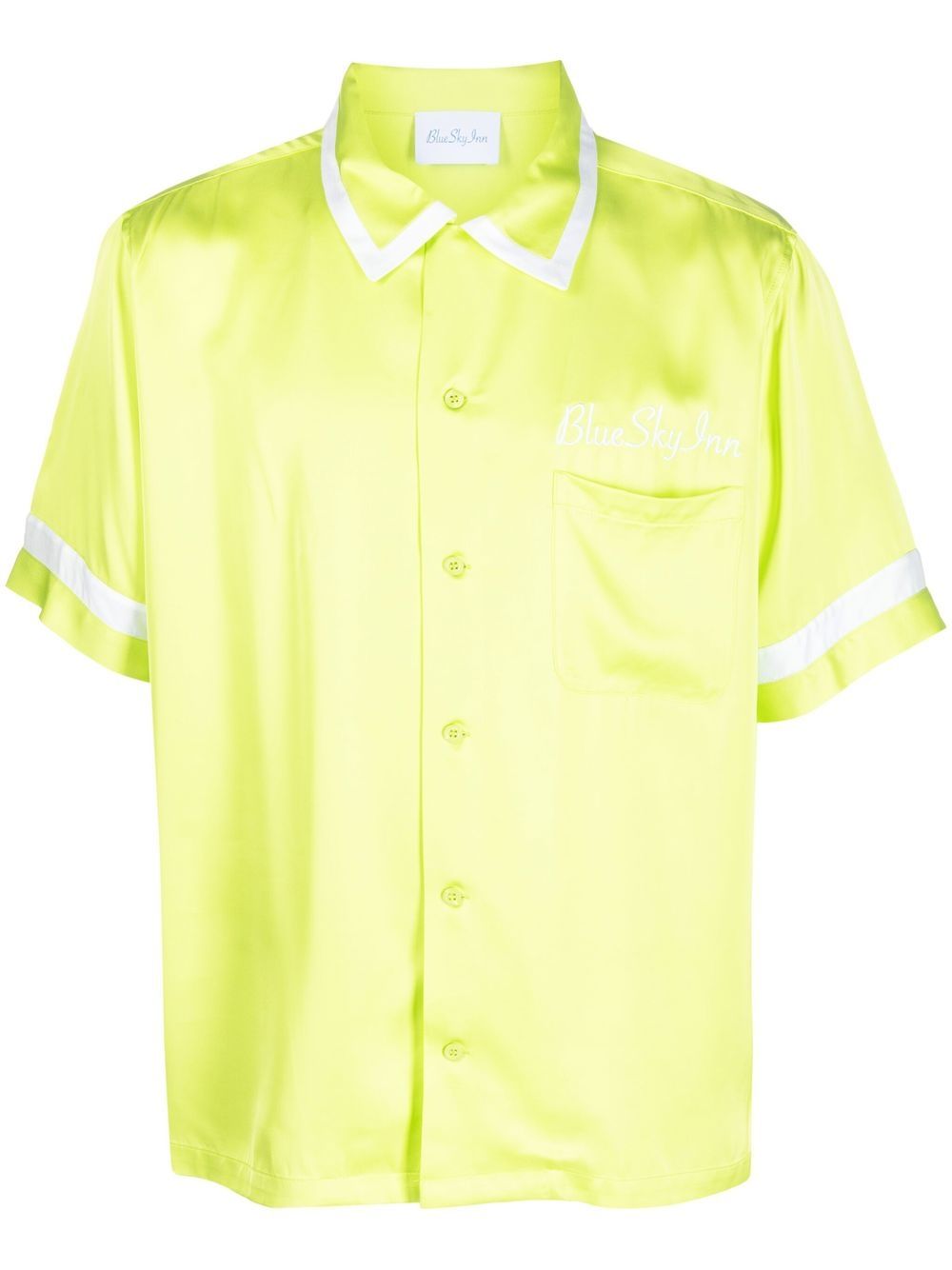 BLUE SKY INN contrasting-trim short-sleeve shirt - Green