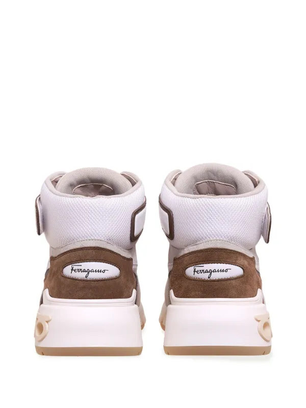 Ferragamo ホワイトハイカットスニーカー Ferragamo ハイカット スニーカー | ホワイト | FARFETCH JP