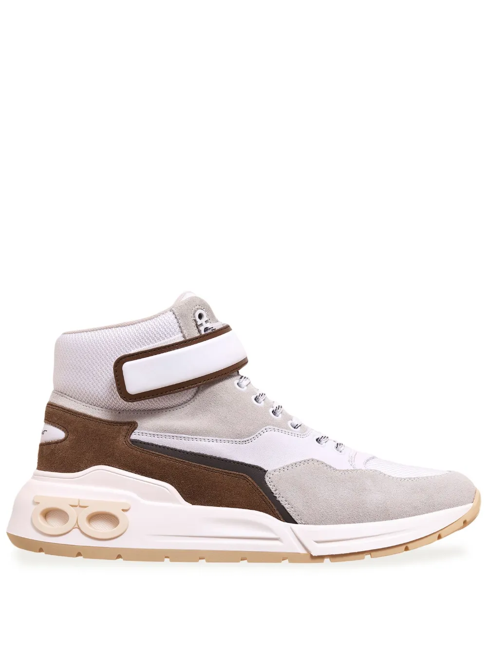 Ferragamo panelled hi-top sneakers | White | Image 1