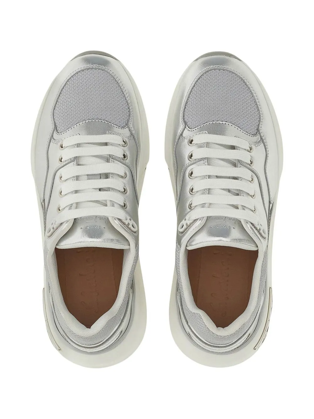 Ferragamo Metallic sneakers Zilver