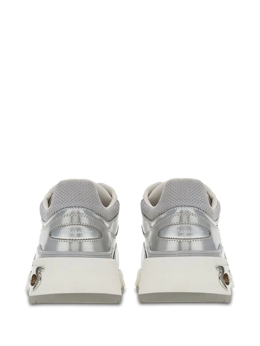 Ferragamo Metallic sneakers Zilver