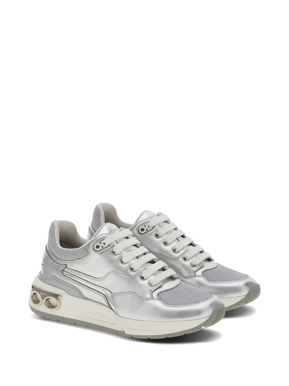 Ferragamo Metallic sneakers Zilver