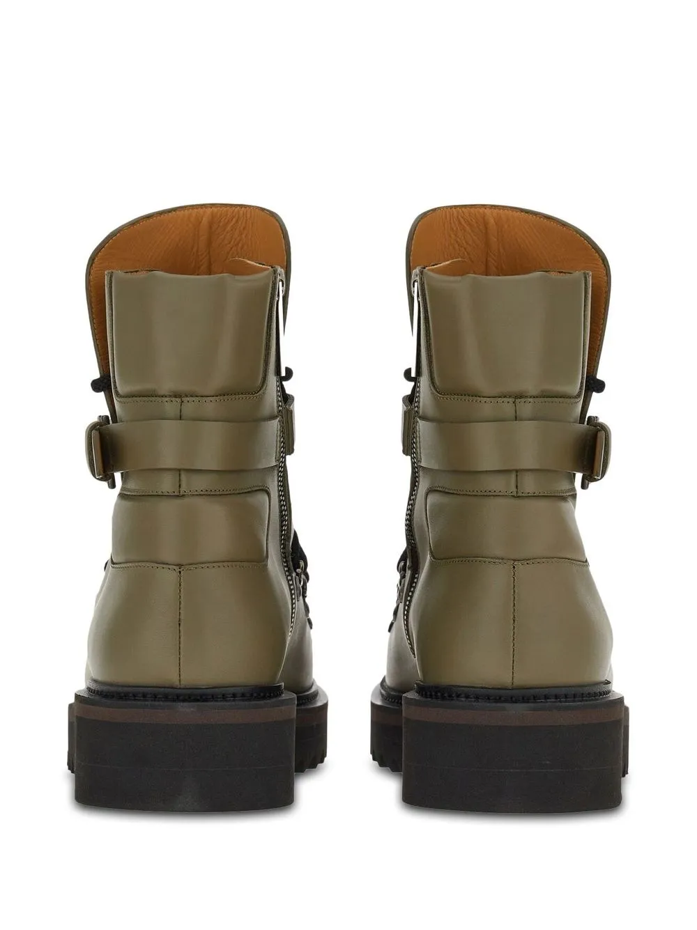 Ferragamo Leren laarzen Groen