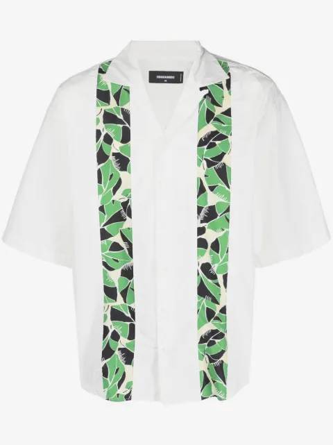 DSQUARED2 leaf-print short-sleeve shirt