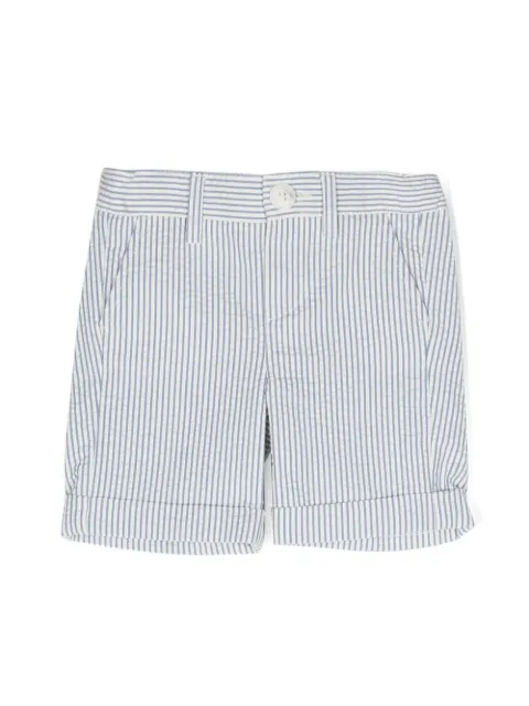 Fay Kids stripe-print turn-up shorts