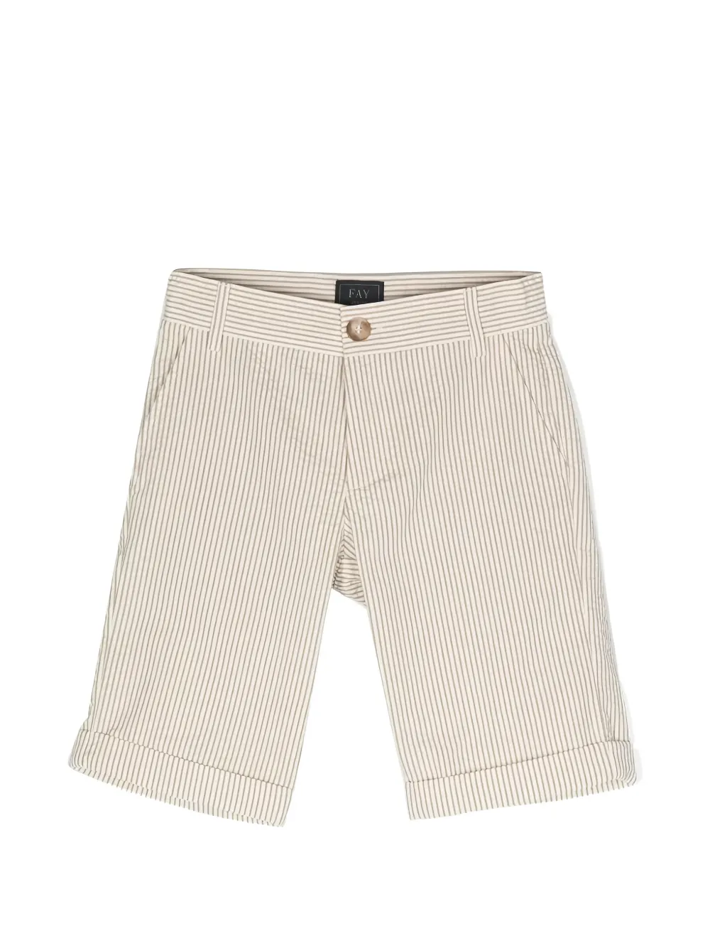 Fay Kids short à rayures - Tons neutres Fay Kids short à rayures - Tons neutres