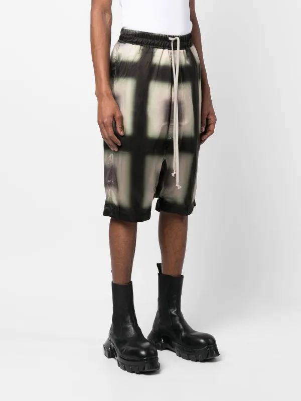 Rick Owens チェック ショートパンツ | グリーン | FARFETCH JP