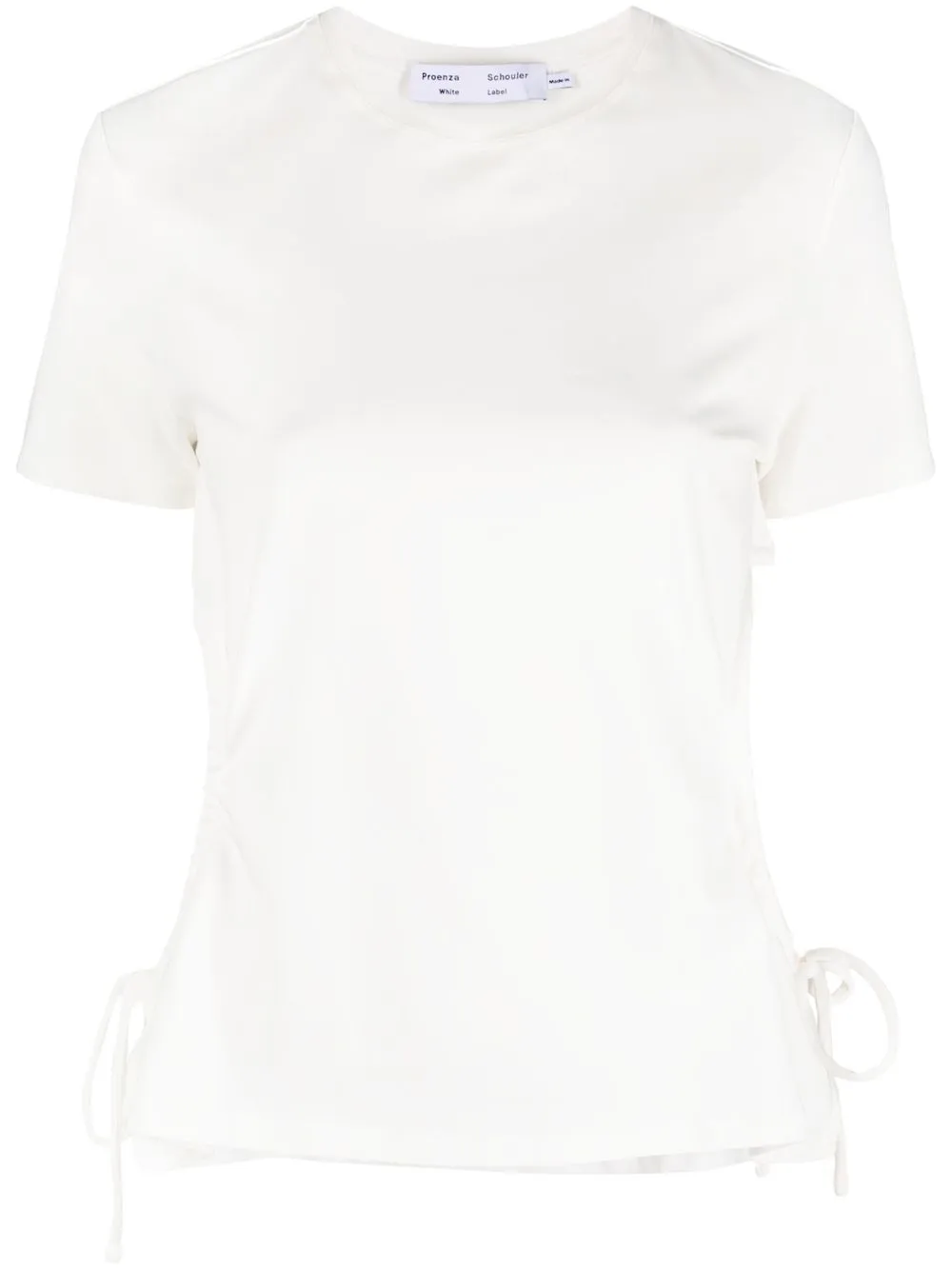 

Proenza Schouler White Label side lace-up detail T-shirt