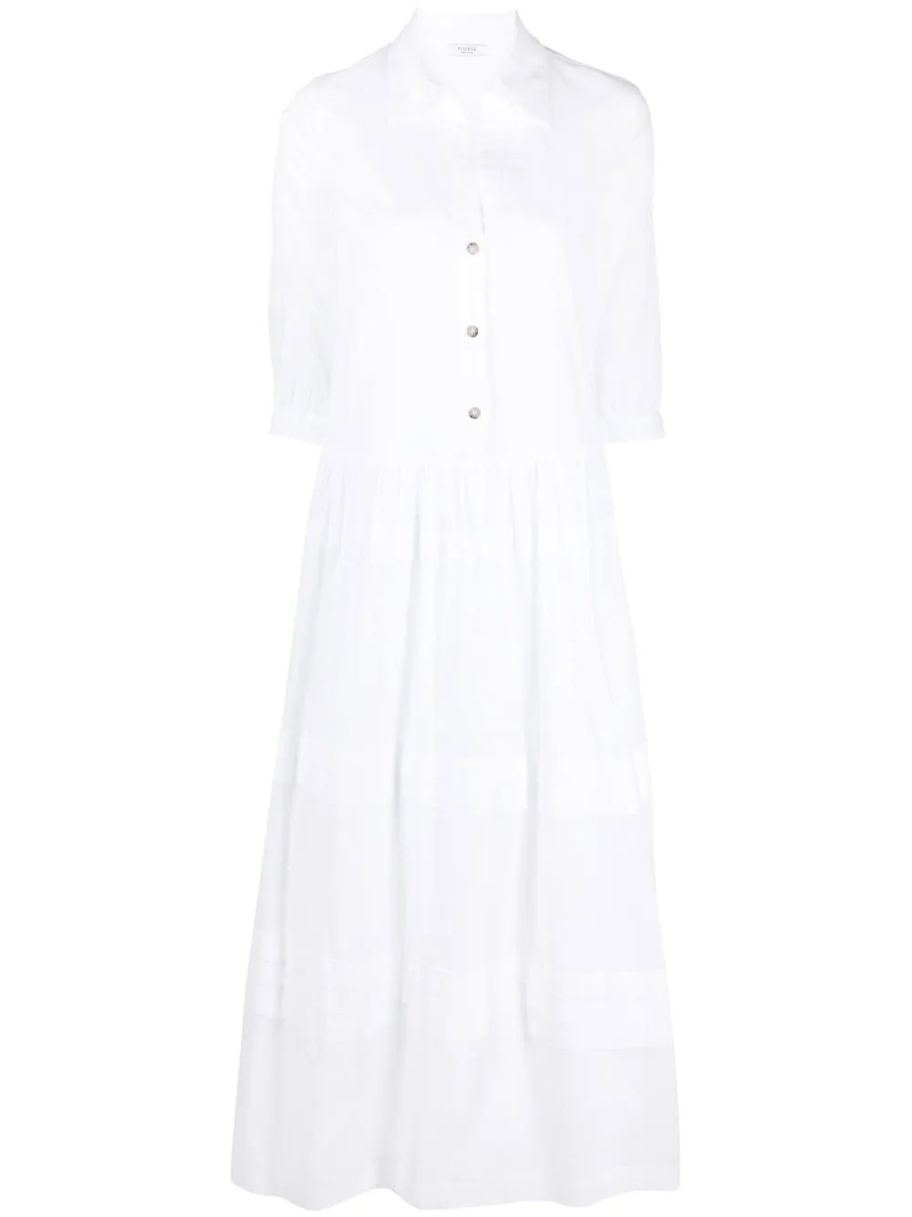 

Peserico V-neck button-fastening dress - White