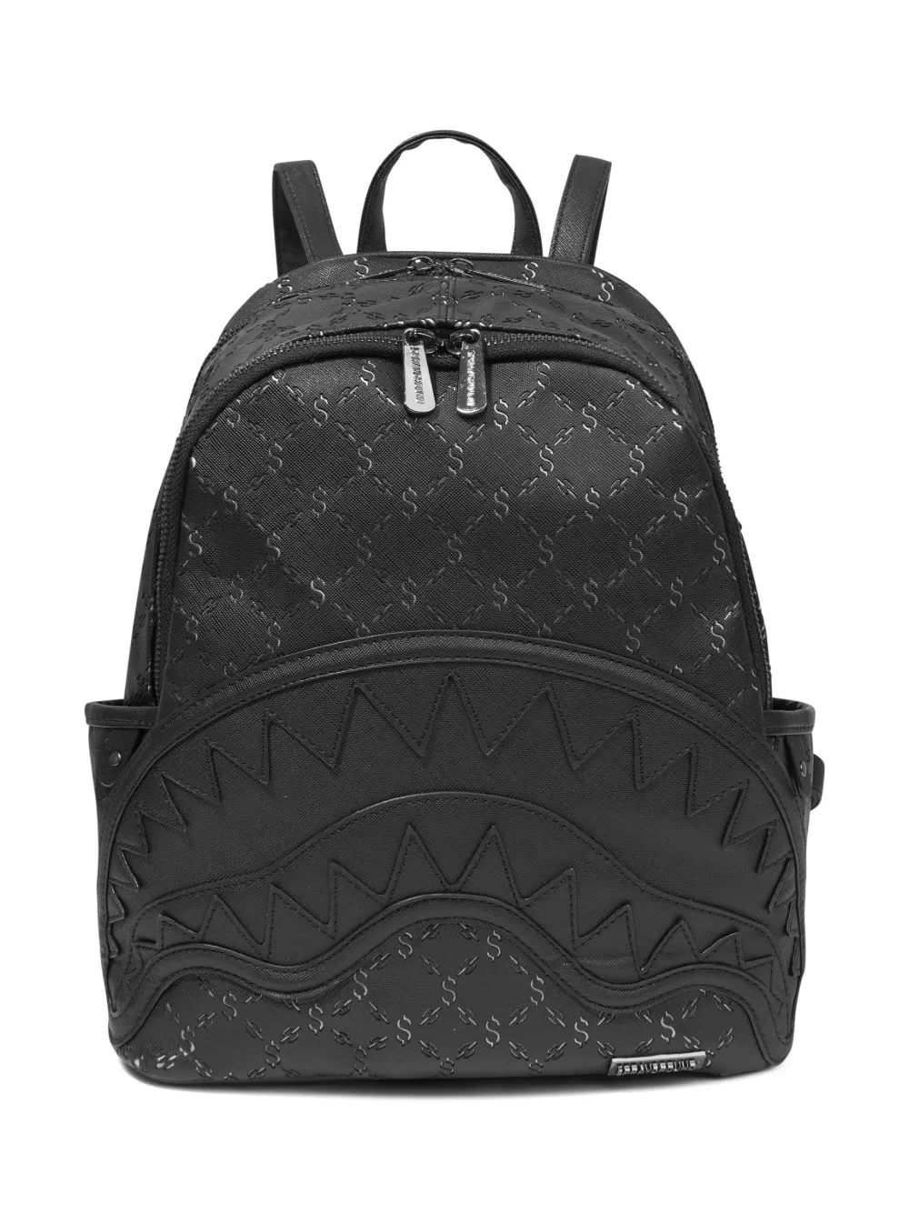 Sprayground Kid Faux-Leather logo-plaque Backpack - Black