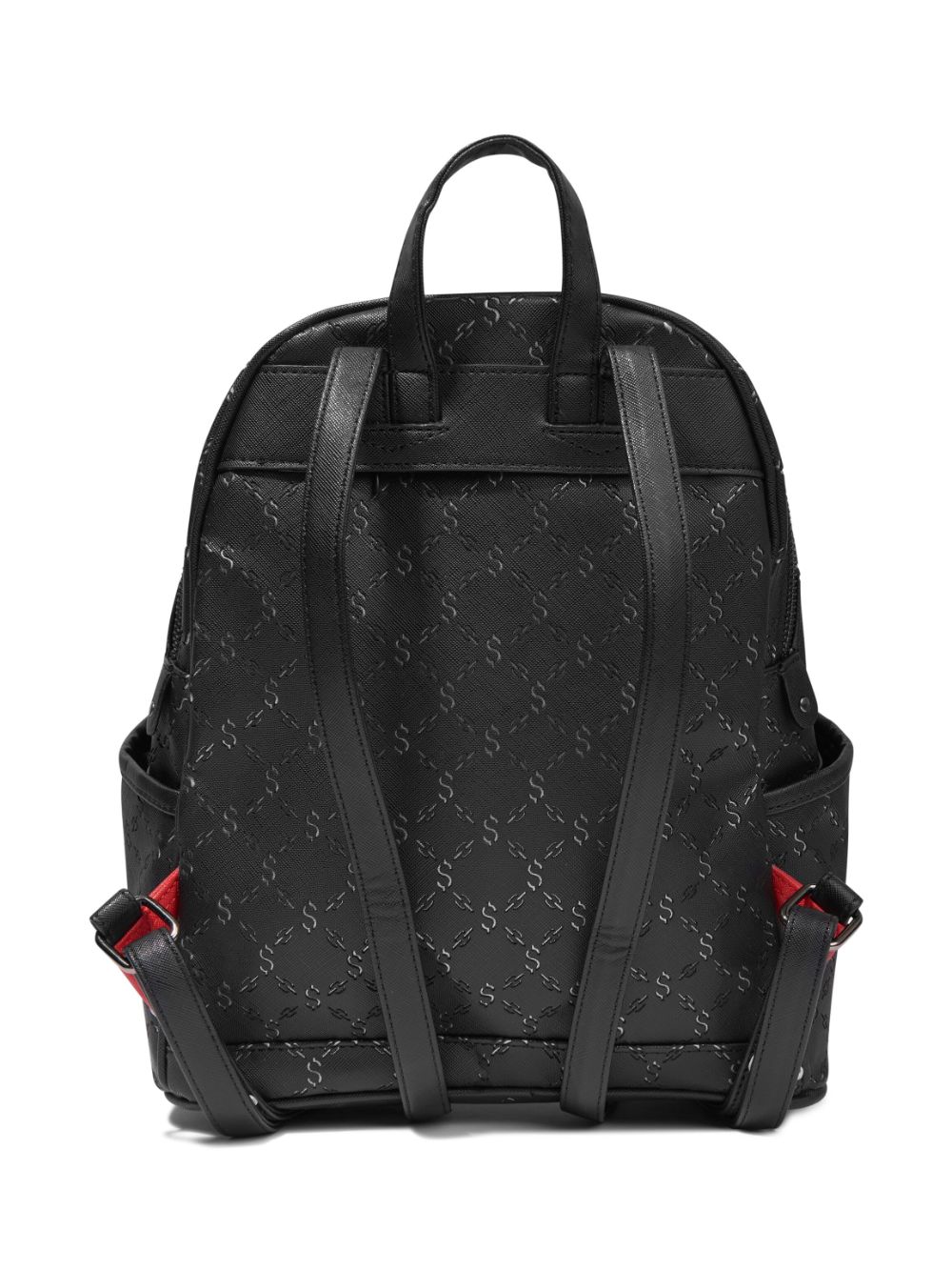Shop Sprayground Kid Faux-leather Logo-plaque Backpack In Black