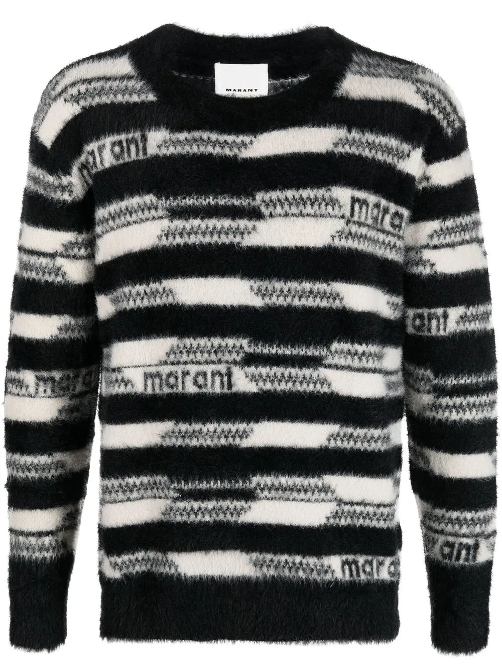 

Isabel Marant Orson logo-print striped jumper - Black