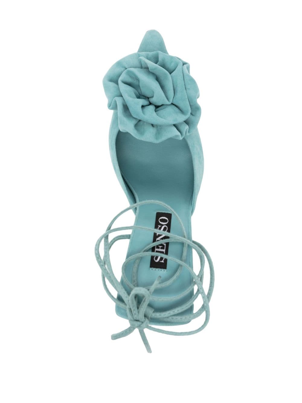 Shop Senso Ottilie 95mm Suede Lace-up Sandals In Blue