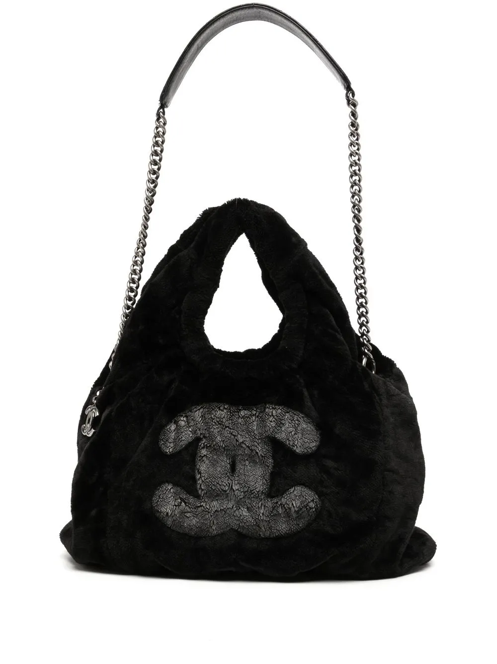 

CHANEL Pre-Owned 2010-2011 CC logo-print 2way bag - Black