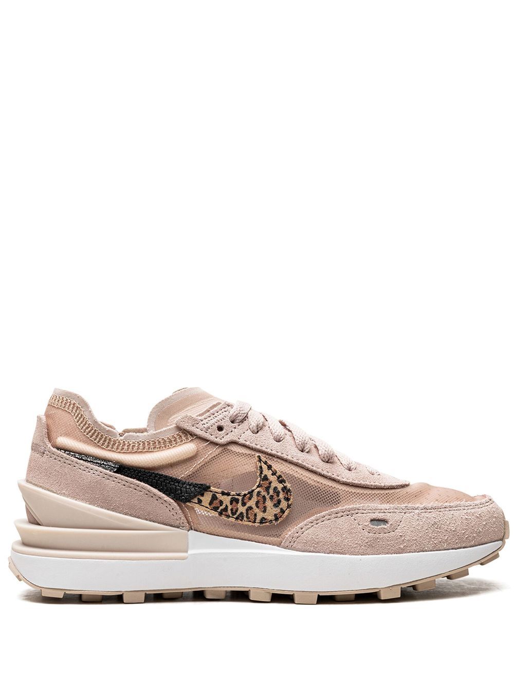 Nike Waffle One "fossil Stone Leopard" Sneakers In Pink