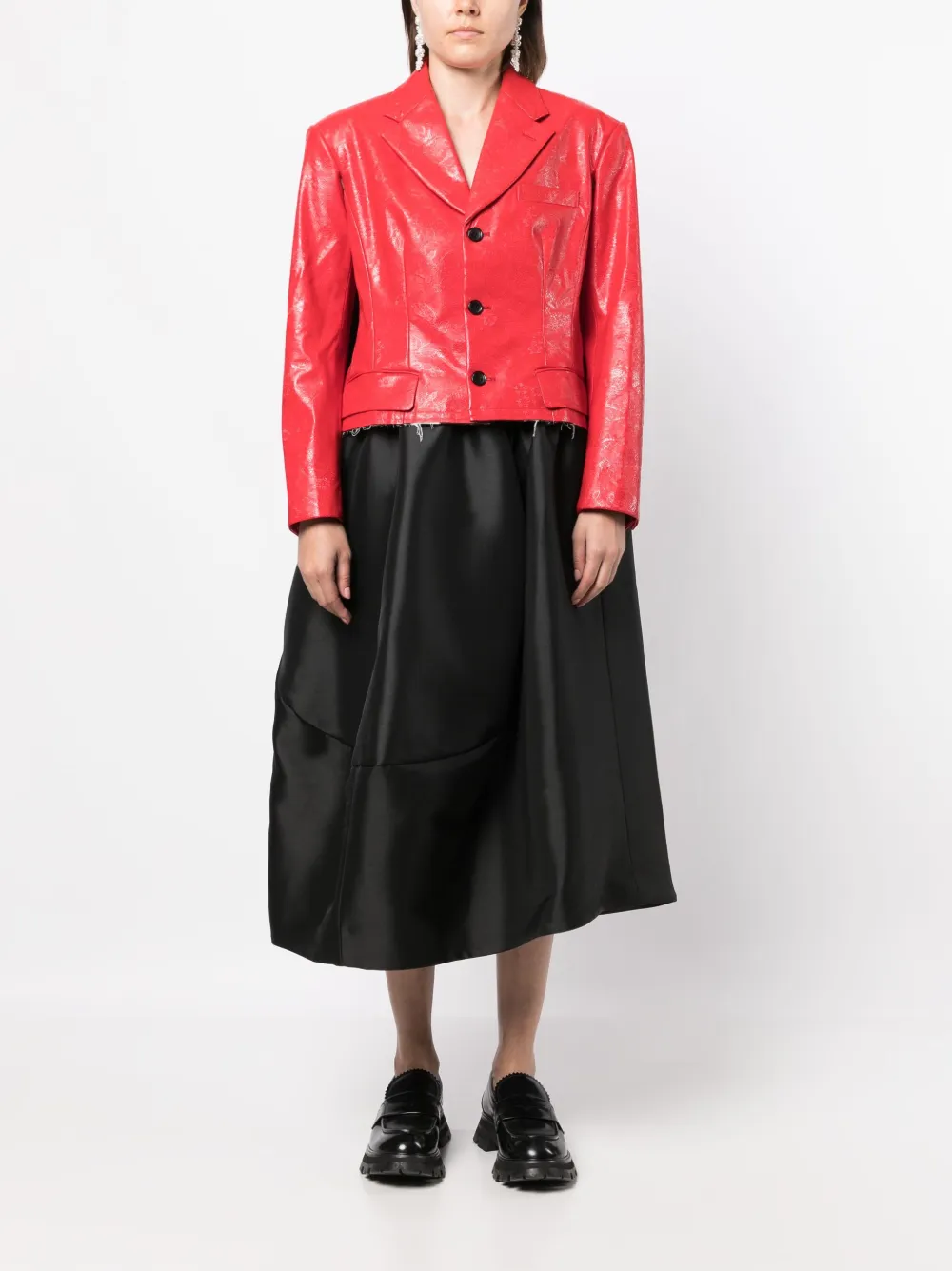Comme Des Garçons Rok met elastische taille - Zwart