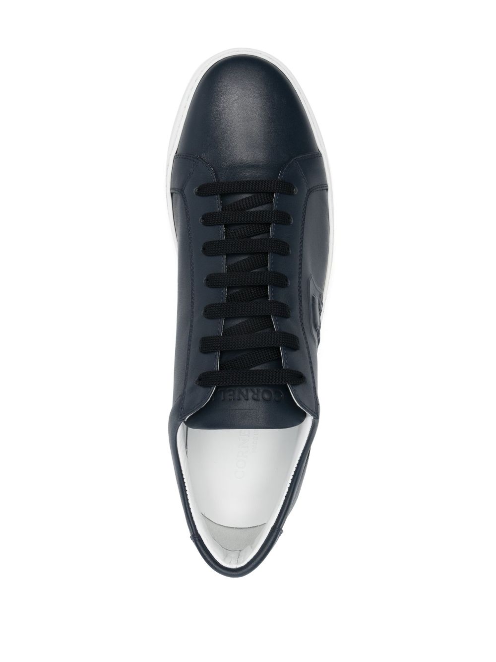 Shop Corneliani Boston Low-top Leather Sneakers In Blau