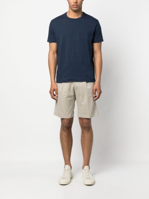 drawstring-waist chino shorts