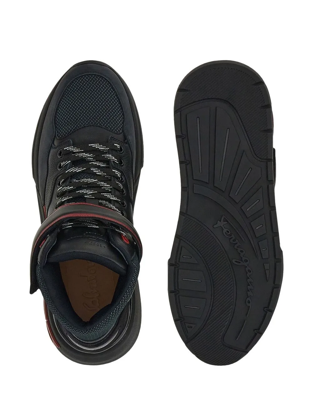 Ferragamo High-top sneakers Zwart