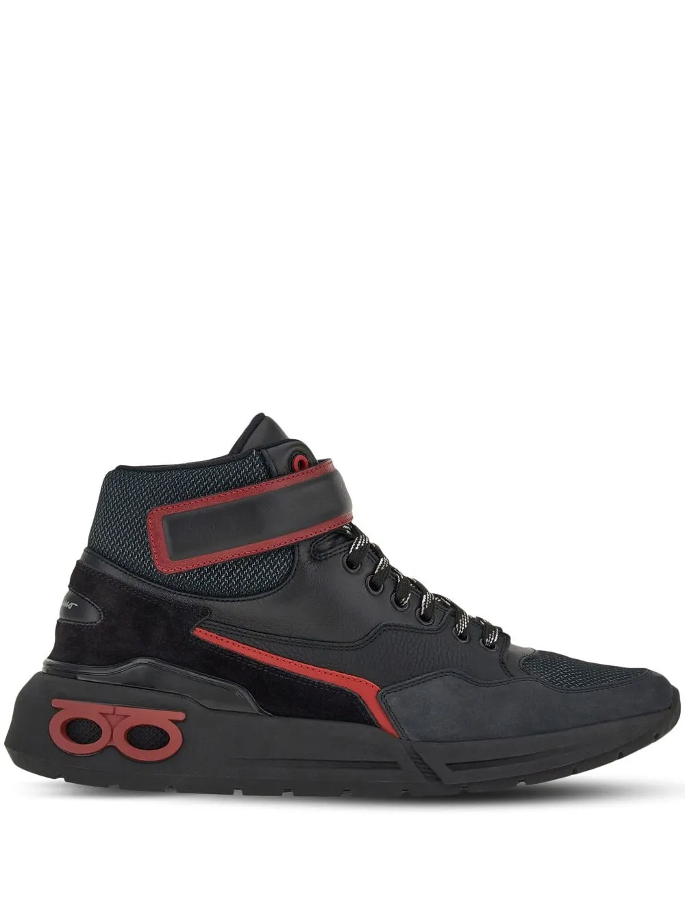 Ferragamo hi-top lace-up sneakers | Black | Image 1