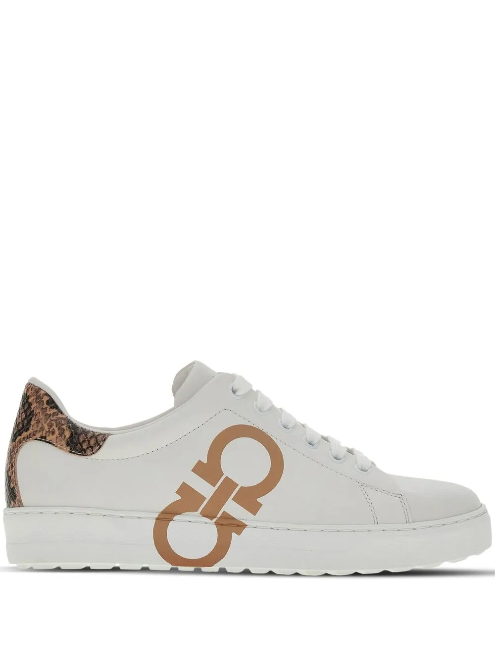 Ferragamo Gancini Sneaker In White