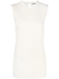 Jil Sander sleeveless zigzag-pattern sweatshirt - White