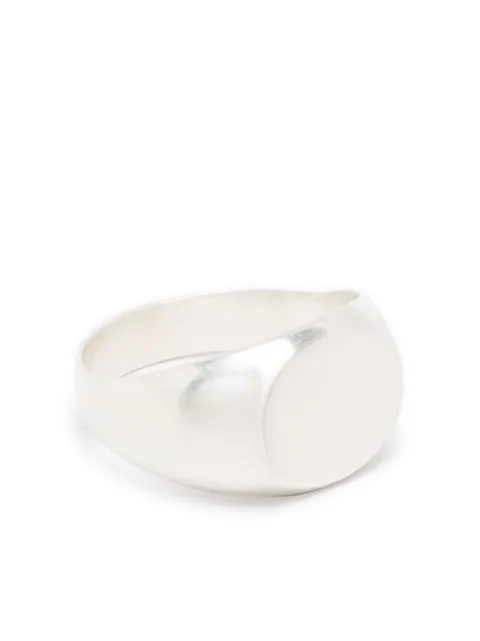 Jil Sander anillo de sello en plata de ley