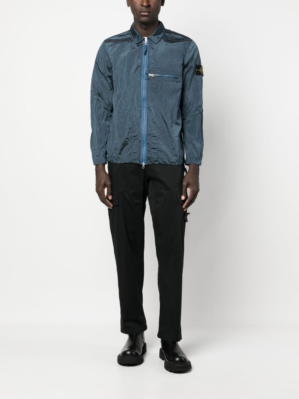 Stone Island Jack met rits - Blauw