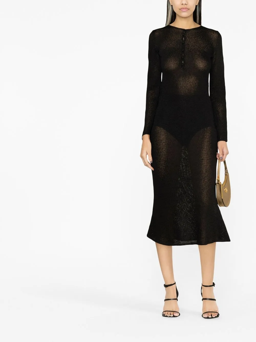 TOM FORD Semi-doorzichtige jurk - Zwart