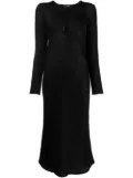 TOM FORD semi-sheer long-sleeved dress - Black