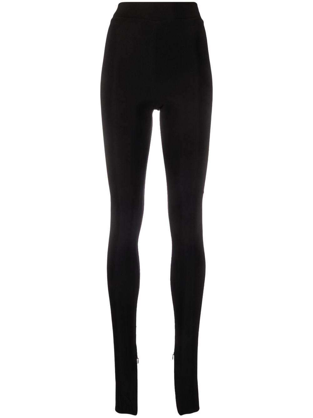 LAQUAN SMITH HIGH-WAISTED ZIP-DETAIL LEGGINGS