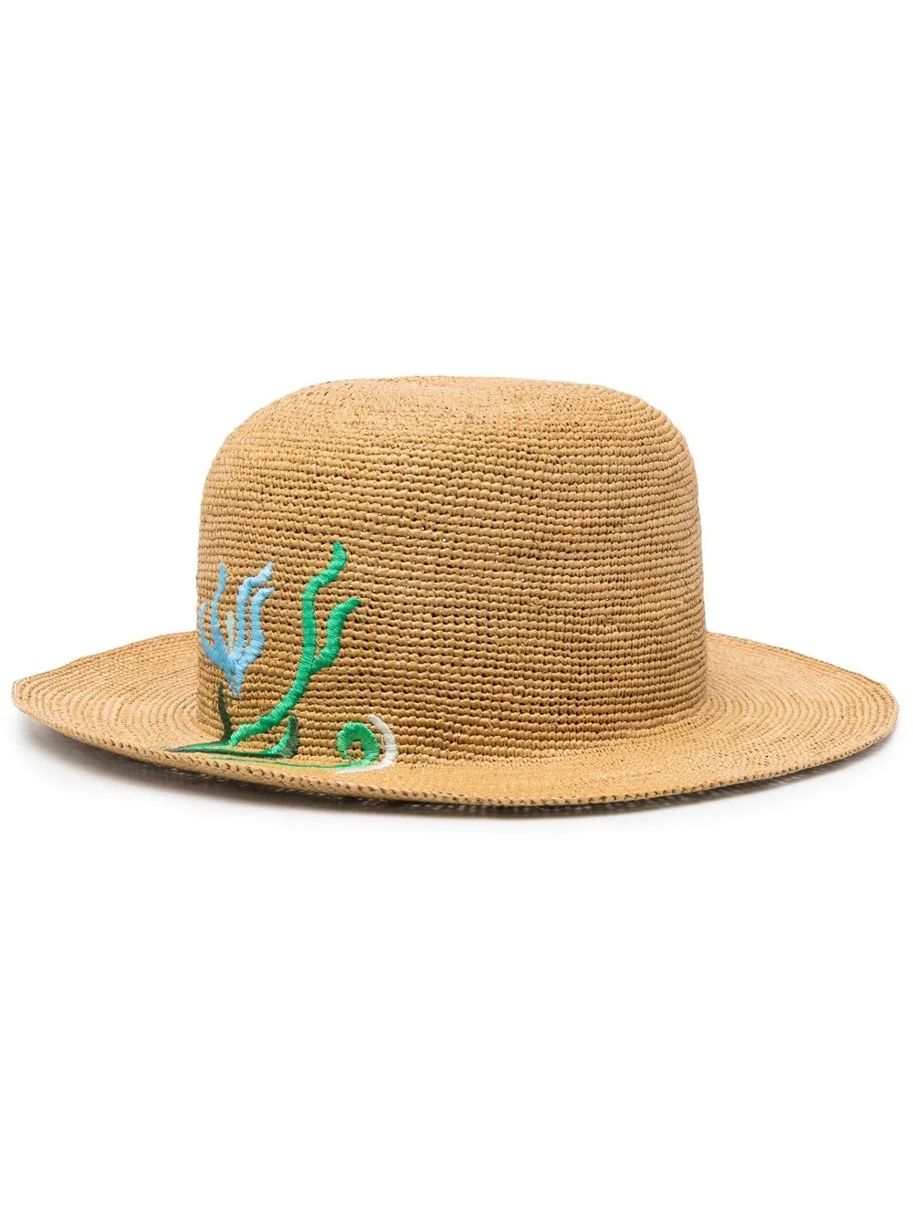 

Borsalino sombrero con bordado - Marrón