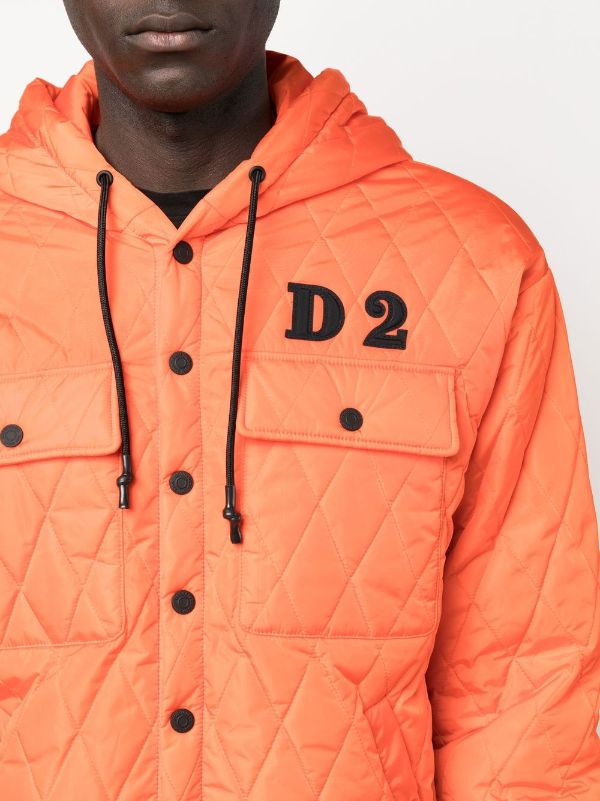 Dsquared2 logo-patch Quilted Jacket - Farfetch