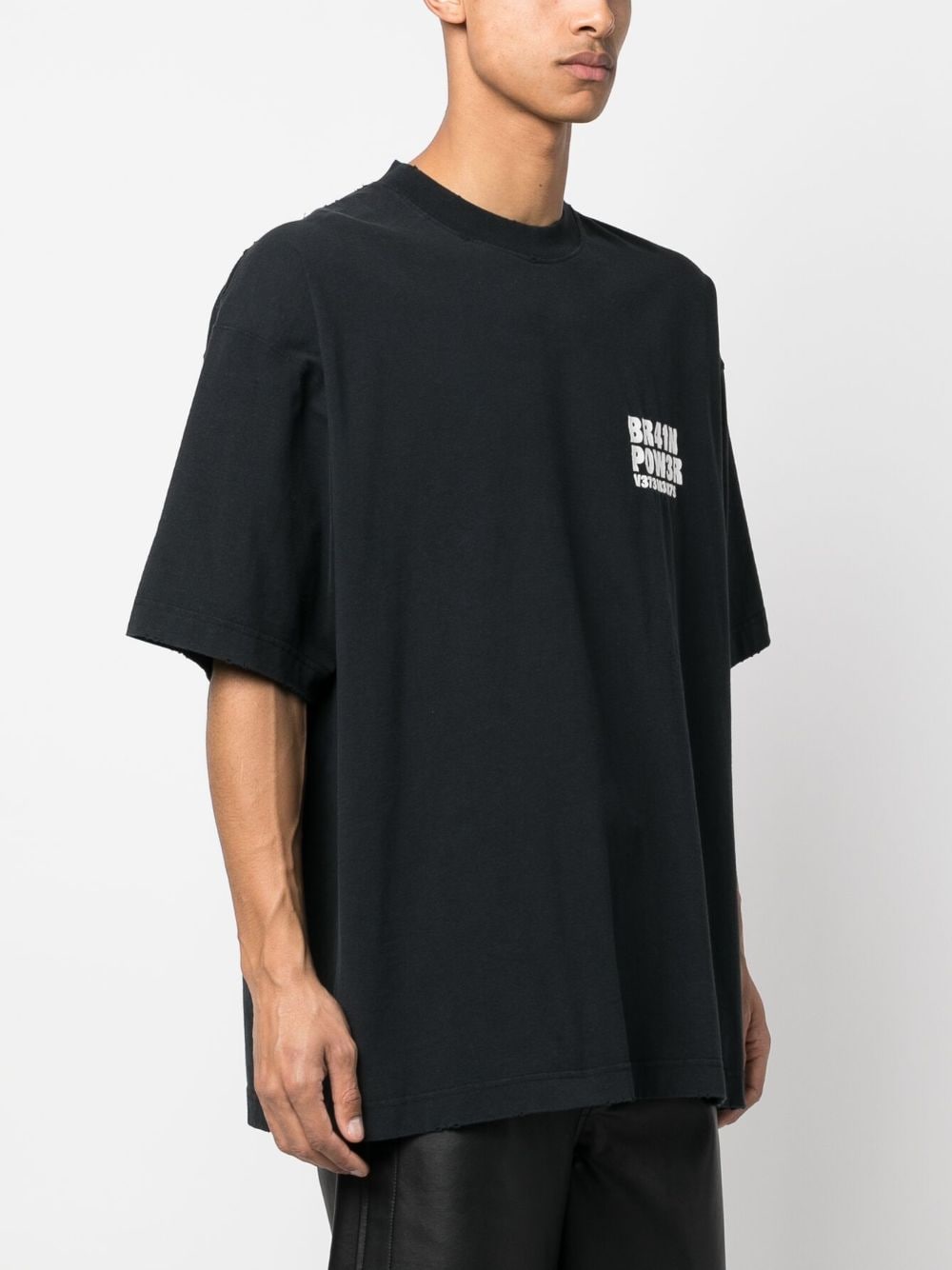 VETEMENTS 'BR41N P0W3R' Slogan T-shirt - Farfetch