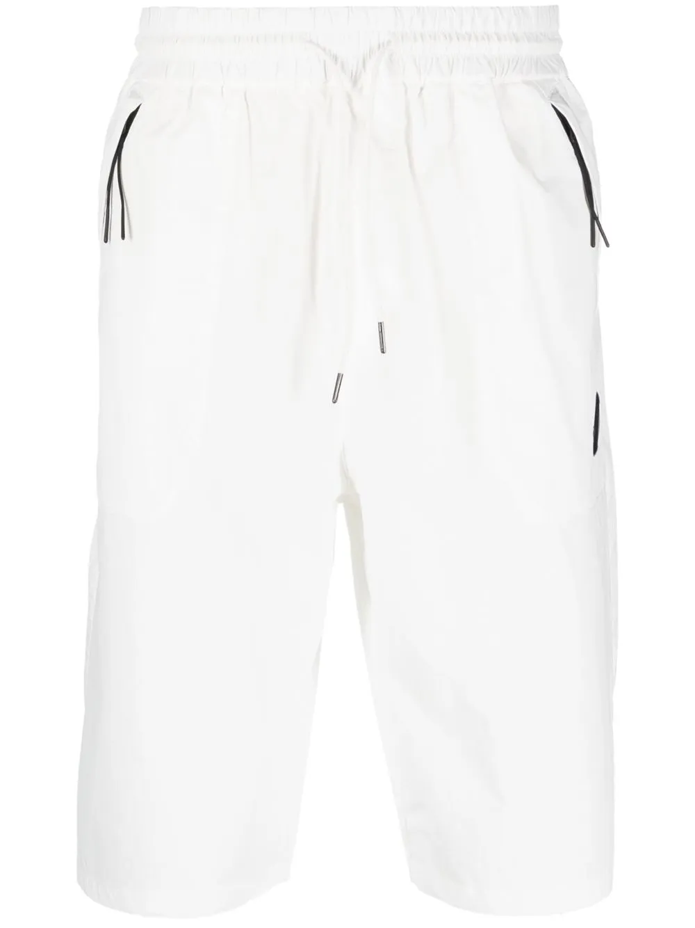 

C.P. Company Lens-detail knee-length shorts - White