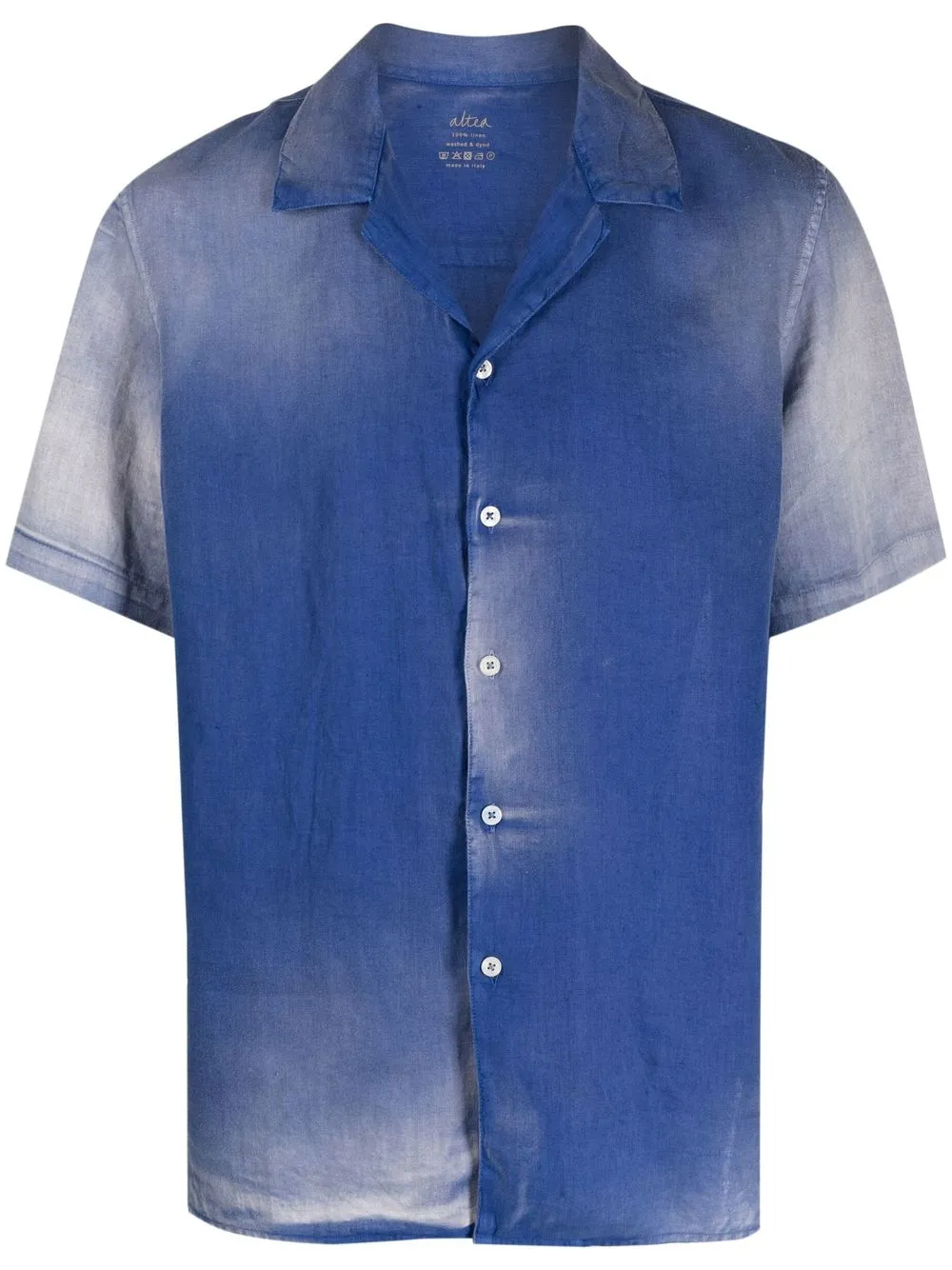 

Altea bleached effect short sleeved shirt - Blue