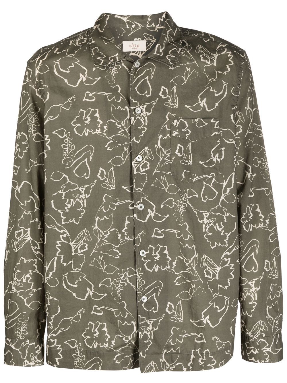 

Altea floral-print longsleeved shirt - Green