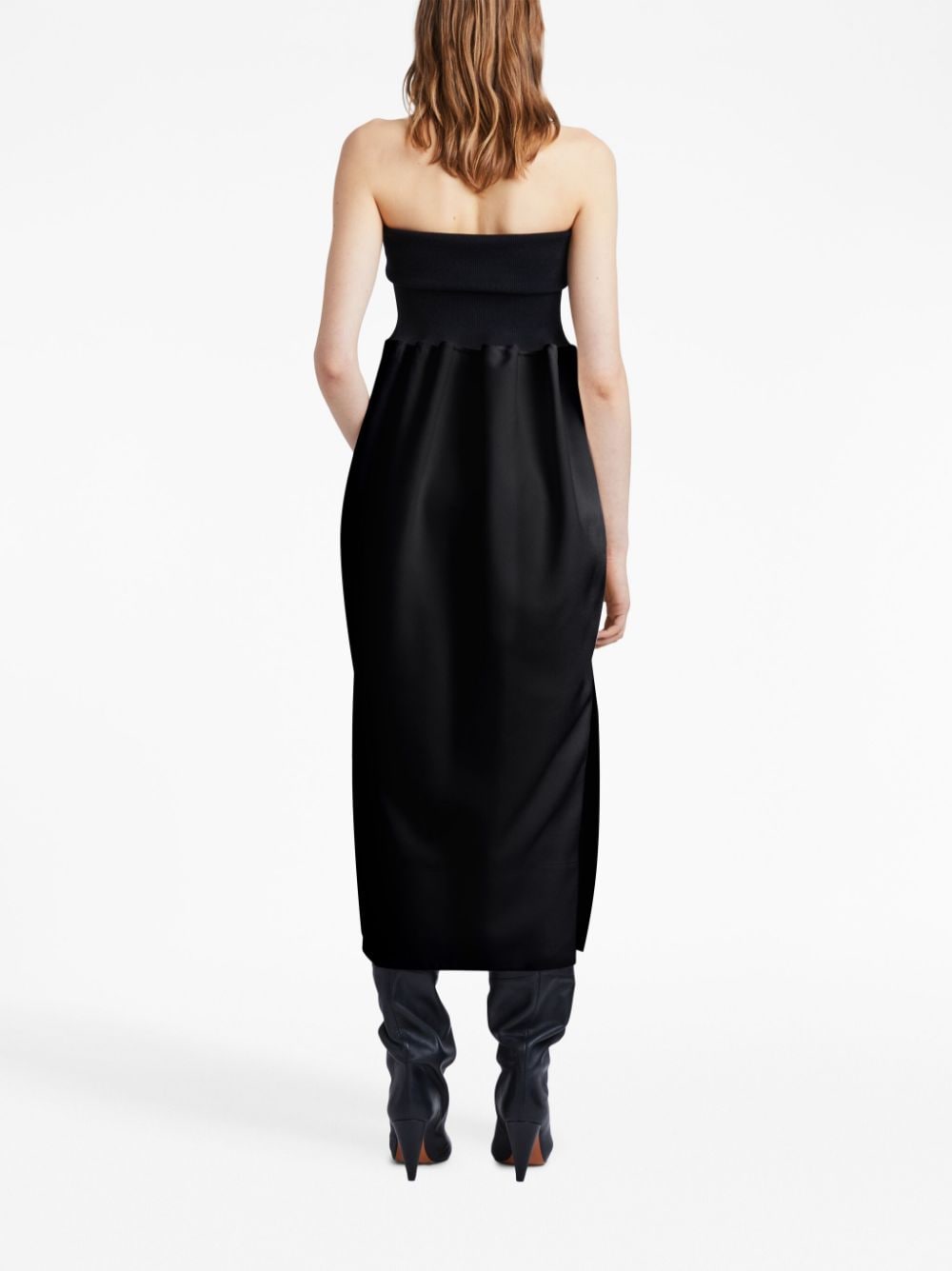 Shop Proenza Schouler Strapless Crepe Maxi Dress In Black