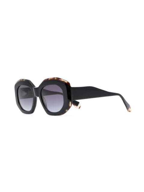 geometric-frame sunglasses