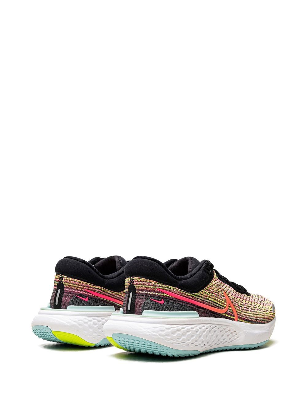 Shop Nike Zoomx Invincible Run Flyknit "volt/bright Mango" Sneakers In Multicolour