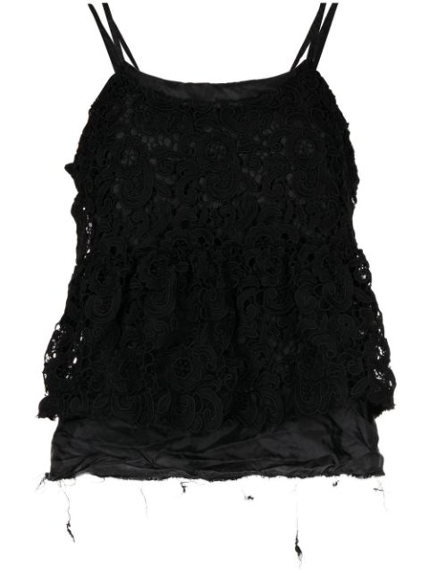 Comme Des Garcons Comme Des Garcons lace-detail layered top Women