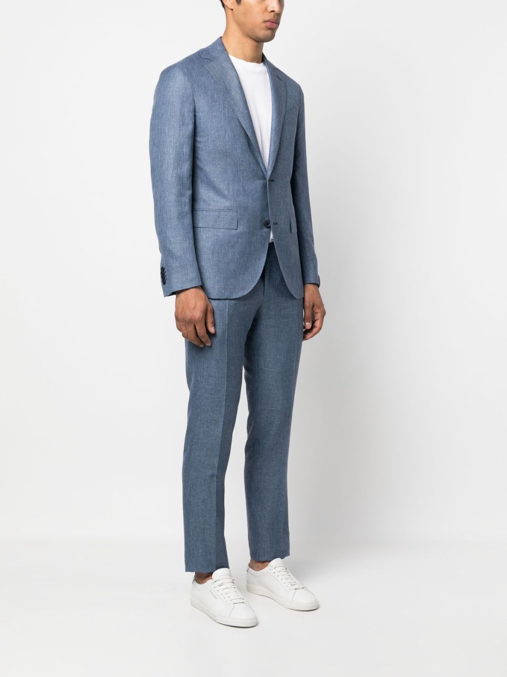 Shop Corneliani Single-breasted Suit In Blau