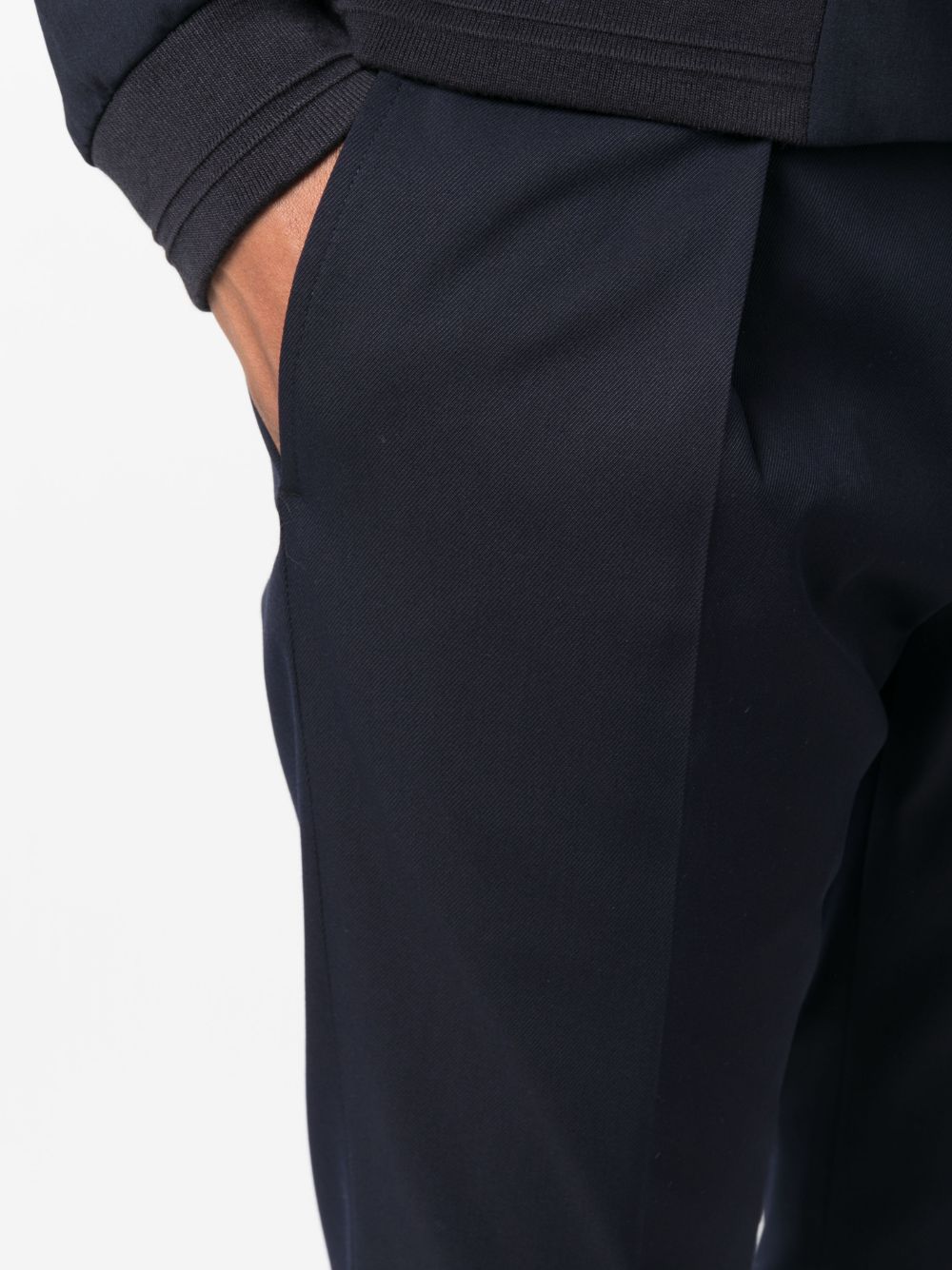 Akbar Black Premium 100 Terry Wool Business Formal Trouser  Gabbanain