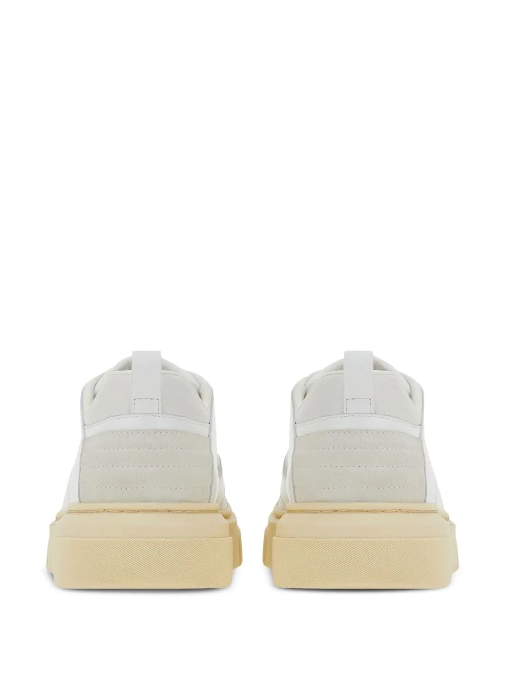 Shop Ferragamo Panelled Low-top Sneakers In White